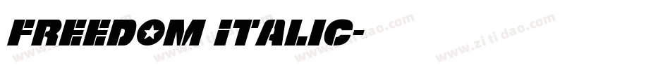 Freedom Italic字体转换